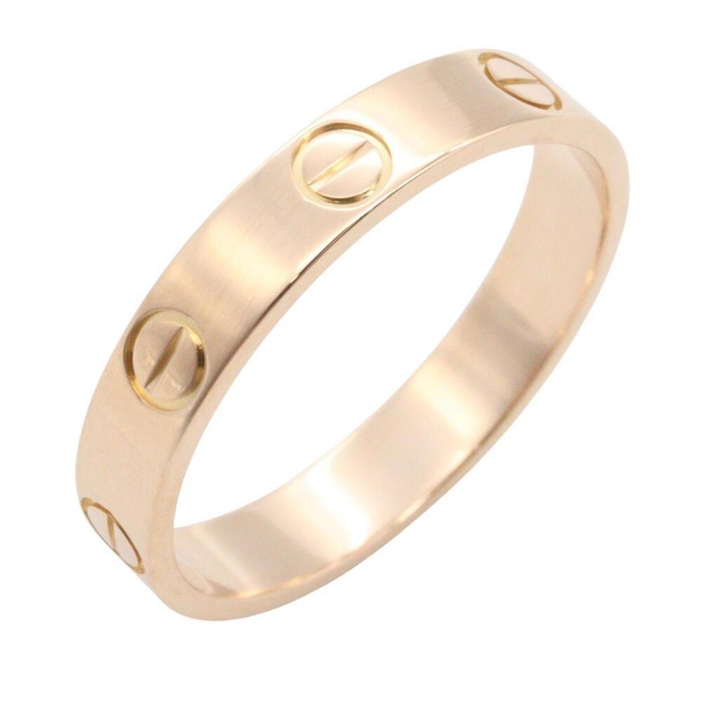 Cartier Mini Love Ring, 18K Pink Gold (PG), Men's/Women's, Tone, B4084600